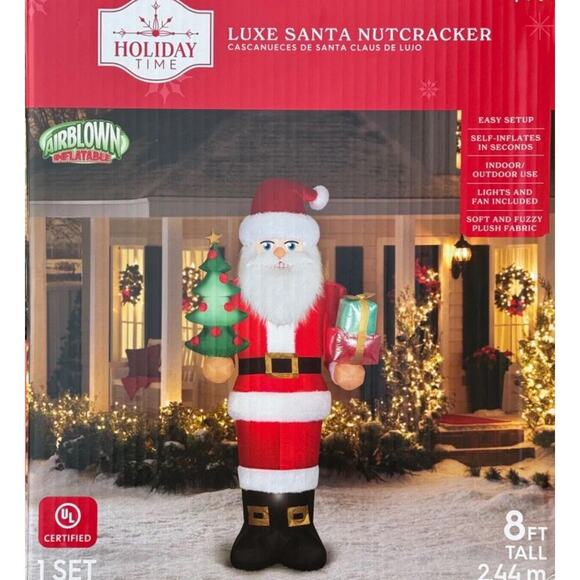 Gemmy Other - NEW 8 ft Luxe Santa Nutcracker Airblown Inflatable NIB CHRISTMAS REAL FUR